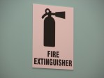 Fire extinguisher 180mm x 250mm, 1.6mm thick