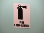 Fire extinguisher, 180mm x 250mm, 3.0mm thick