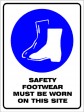 SAFETY FOOTWEAR MUST BE WORN ON THIS SITE, 600MM X 450MM X 5MM THICK