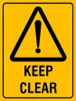 KEEP CLEAR, 600MM X 450MM X 5MM THICK