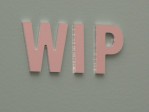 WIP, 50mm high lettering, 3mm thick