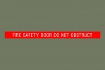 Fire safety door do not obstruct, Colorbond steel (small)